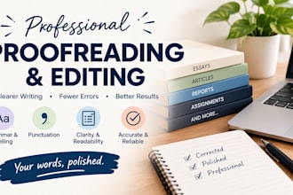 proofread your documents and correct errors