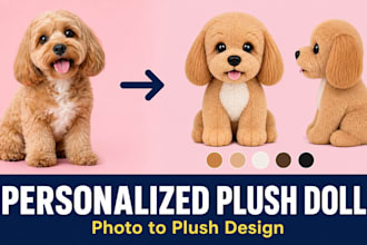 design personalized plush doll custom stuffed animal character plushie concept