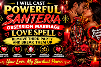 cast santería obsession marriage love spell, remove third party break them up