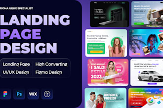 design a modern crypto, saas and sales landing page in figma
