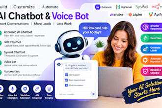 build customize botsonic ai chatbot ghl chatbot sysaid voice bot automation