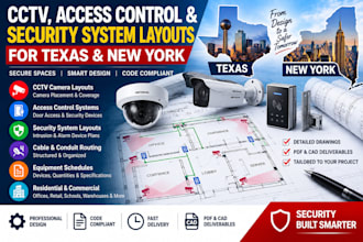 design cctv access control and security system layouts for texas and new york