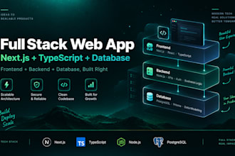 develop a full stack web app with nextjs typescript and a database