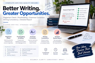 provide plagiarism check, proofreading and writing quality report