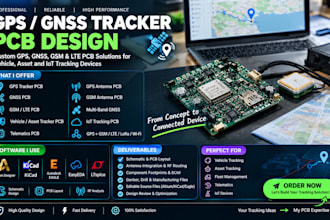 design gps tracker pcb, gnss rf pcb, gps GSM, lte and vehicle tracking pcb