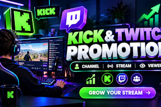promote your kick or twitch channel with organic stream marketing