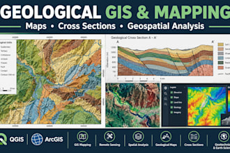 create geological maps, cross sections and 3d gis models