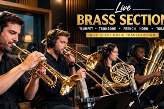 record live brass section, trumpet, trombone,
