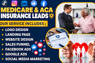 medicare leads facebook google ads aca obamacare insurance website sales funnel