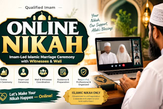 perform your online nikah as an imam with witnesses and wali