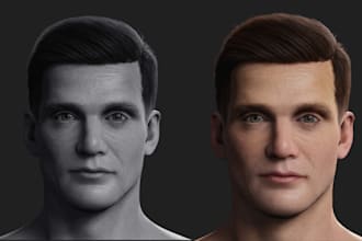 sculpt realistic 3d head bust, 3d face model, portrait sculpt for 3d printing