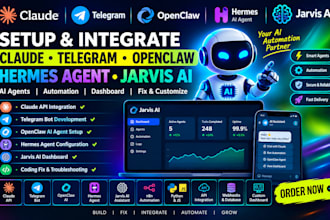 setup claude telegram api bot openclaw hermes agent jarvis dashboard fix coding