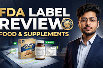review your food product and supplement label for fda compliance