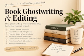 ghostwrite and edit children, parenting, self help and christian books