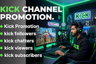 do kick channel promotion kick followers kick chatters kick viewers kick sub