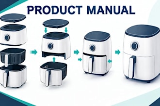 create professional product manuals and step by step assembly instruction