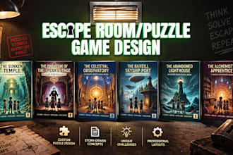 design your escape room puzzle book and activity book interior for KDP