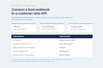 connect your webhook to a rest API with tested data mapping