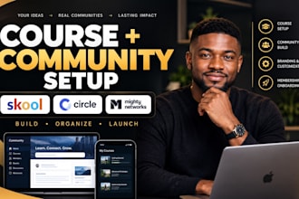 setup skool circle mighty networks online course community podia thinkfic