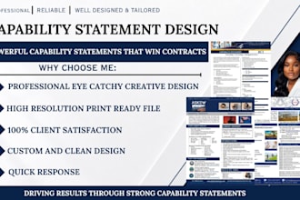design professional government capability statement for government contracts