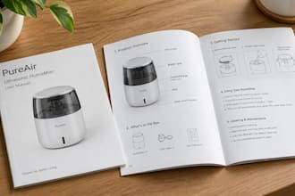 design product manuals, assembly guide, and step by step manuals