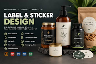 design professional product labels stickers and packaging labels