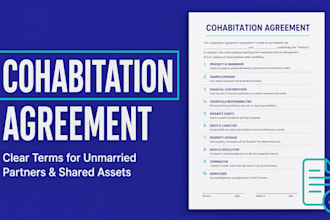 create a professional cohabitation agreement for unmarried partners