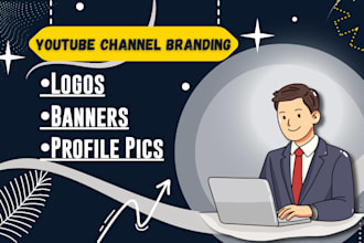 design full youtube channel branding, logo, and channel art