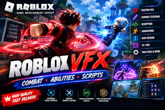 roblox vfx,scripting,roblox combat systems, scripter, roblox abilities animation