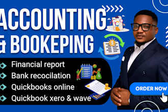 do accounting and online bookkeeping, xero clean up, quickbooks, reconciliation