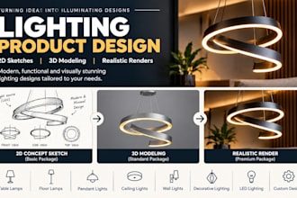 design modern and unique lighting products for your brand
