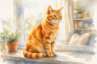 draw your pet in watercolor