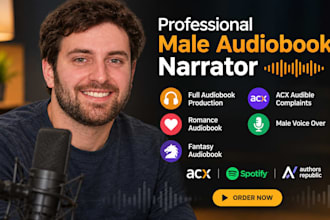 narrate acx romance fantasy audiobook with male voiceover, duet voice narration