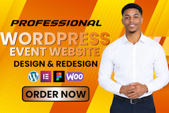 build wordpress event website with booking, registration and ticketing