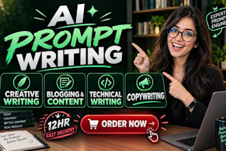 create custom ai prompts for writing and content in 12hours