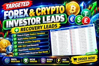 generate targeted forex, crypto and forex investor leads