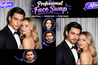 do professional face swap and photo compositing for brands and ads