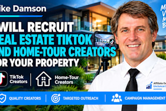 recruit real estate tiktok and home tour creators for your property