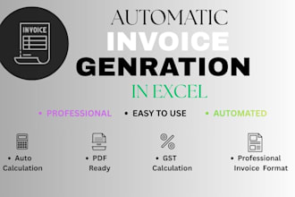 create an automated invoice generator in excel