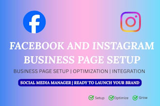 create and setup your facebook an instagram business page