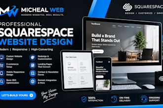 develop squarespace website, design or redesign squarespace website