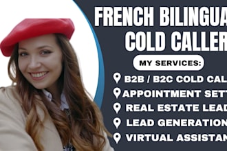 b2b bilingual english and french cold caller, télévendeur lead generation