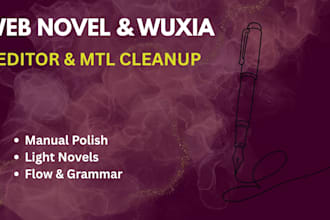 edit and proofread your english web novel or light novel