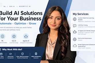 build gen ai solutions, rag, llm, train ai models, ai chatbot, nlp