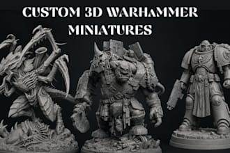 sculpt custom warhammer 40k miniatures dnd characters stl models for 3d printing