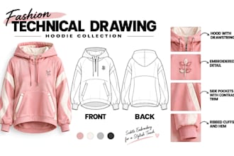 fashion designer apparel tech pack clothing tech pack fashion tech pack design