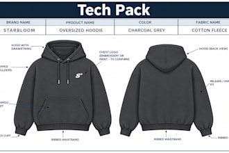 fashion designer apparel tech pack clothing tech pack fashion tech pack design