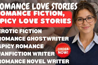 write romance fiction, spicy love stories, fanfiction and romance novels