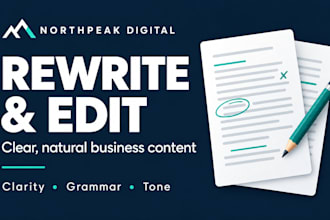 rewrite and edit your business content for clarity and natural flow