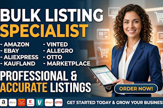 do amazon ebay aliexpress kaufland vinted allegro otto marketplace bulk listing